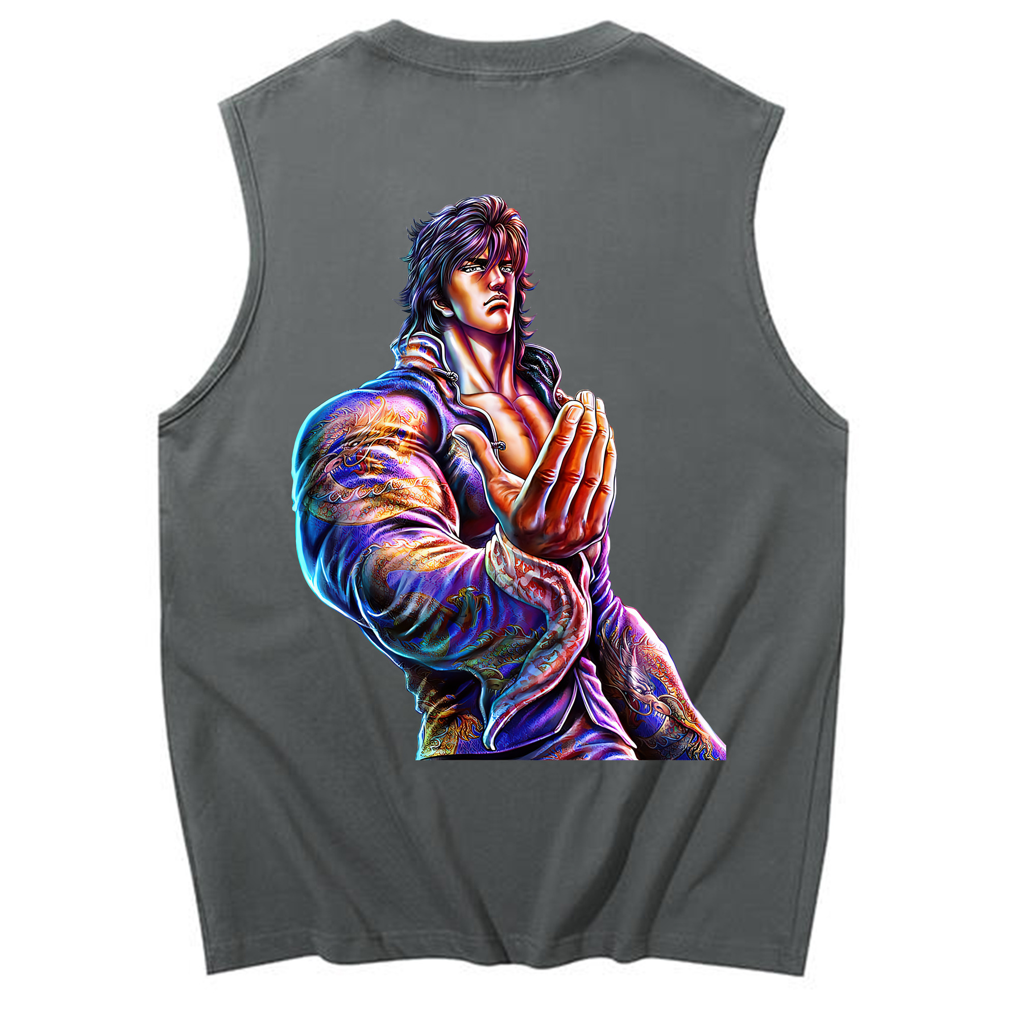 （画像用） 北斗の拳 Fist of the North Star コットン100％タンクトップ（背面プリント）